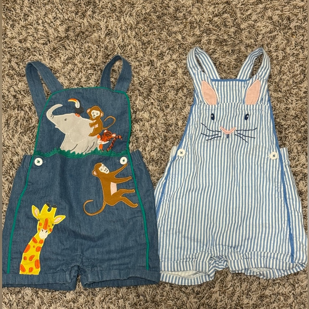 Baby Boden animal overall bundle